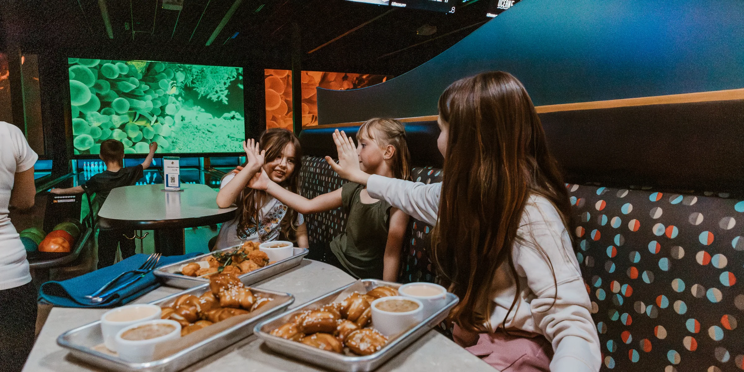 Kids having a party at Ocean5